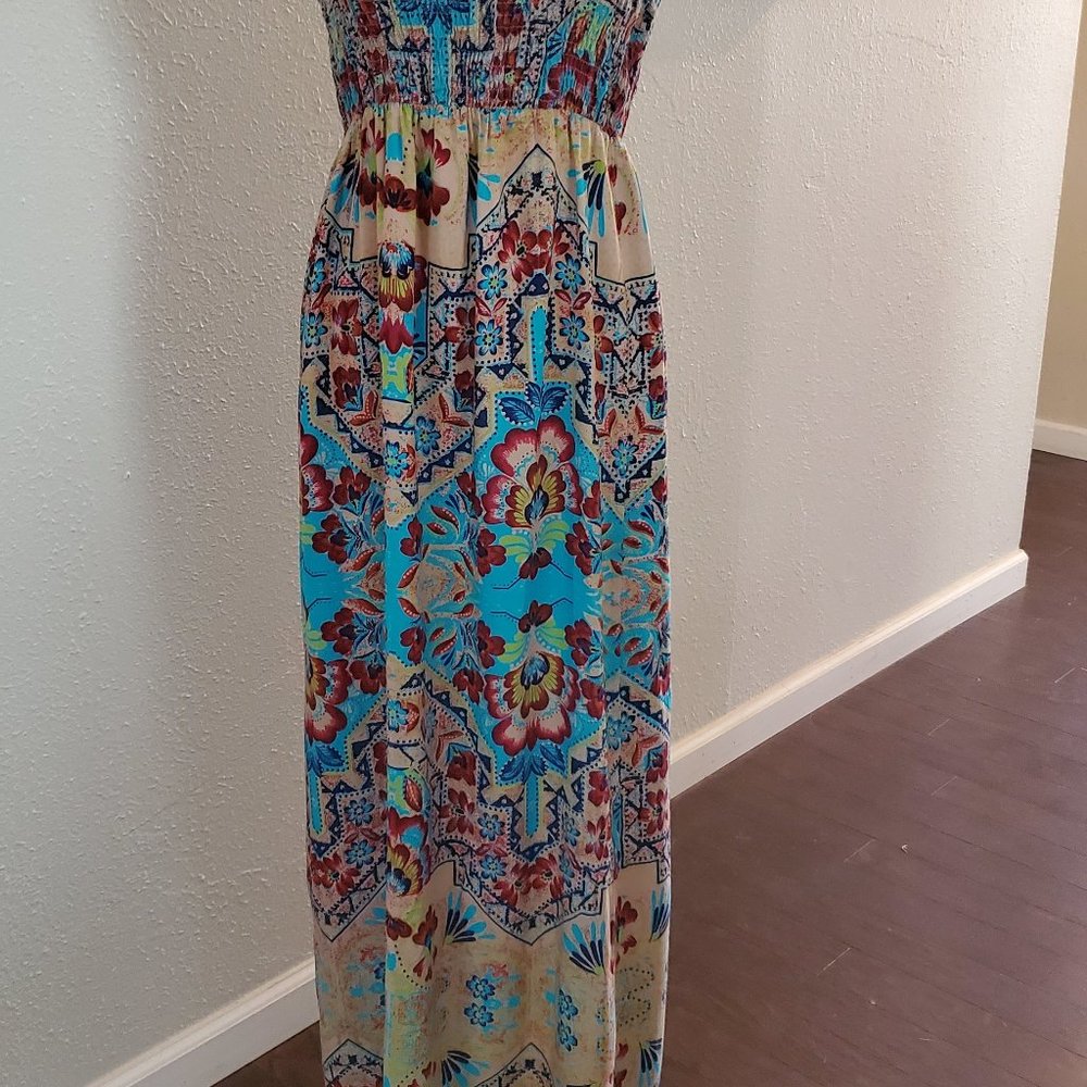 Strapless maxi dress